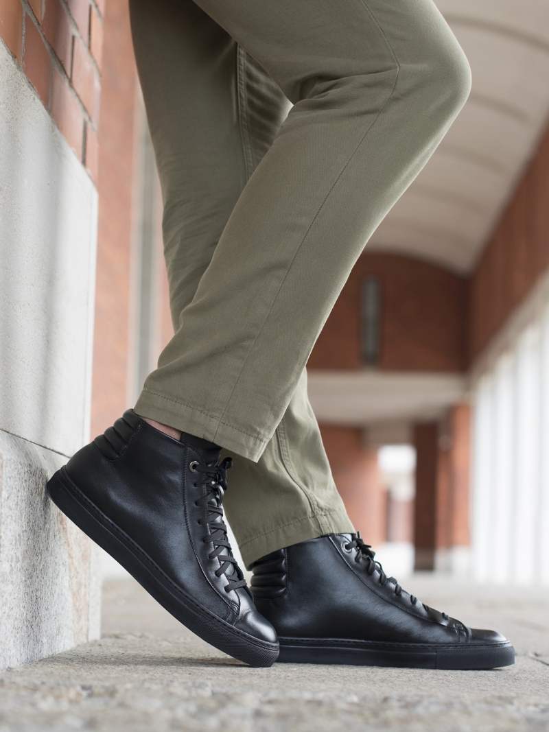 Black elevator boots Xavier +6 cm, Conhpol Dynamic - Polish production, Boots, SH2591-01, Konopka Shoes