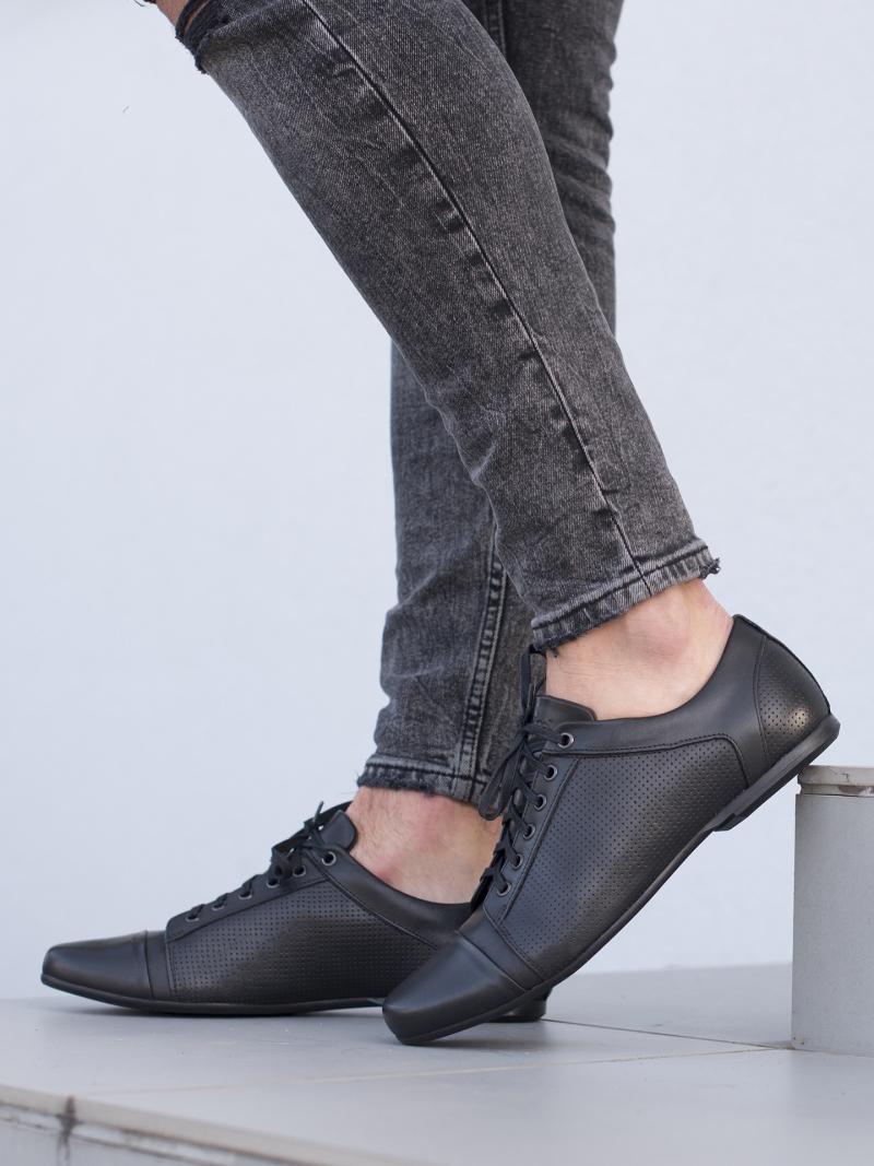 Black shoes Timo, Conhpol Dynamic - Polish production, Sneakersy, SD0120-01, Konopka Shoes