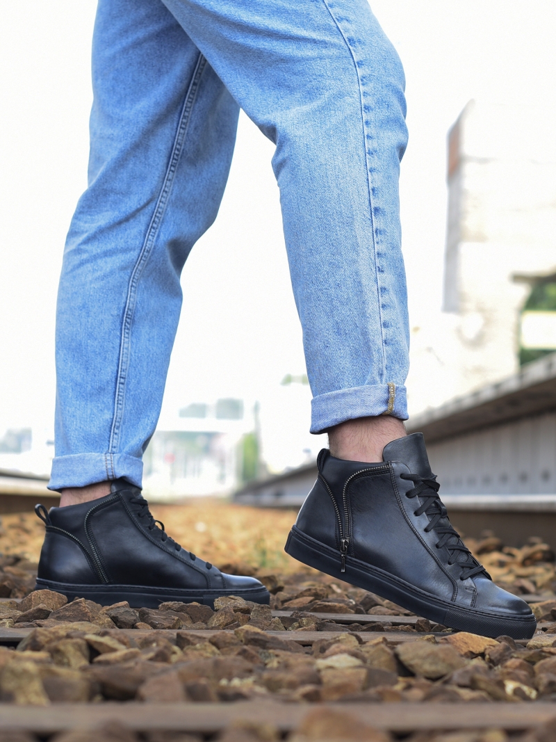 Black boots Fotyn, Conhpol Dynamic - Polish production, Boots, SD2579-01, Konopka Shoes