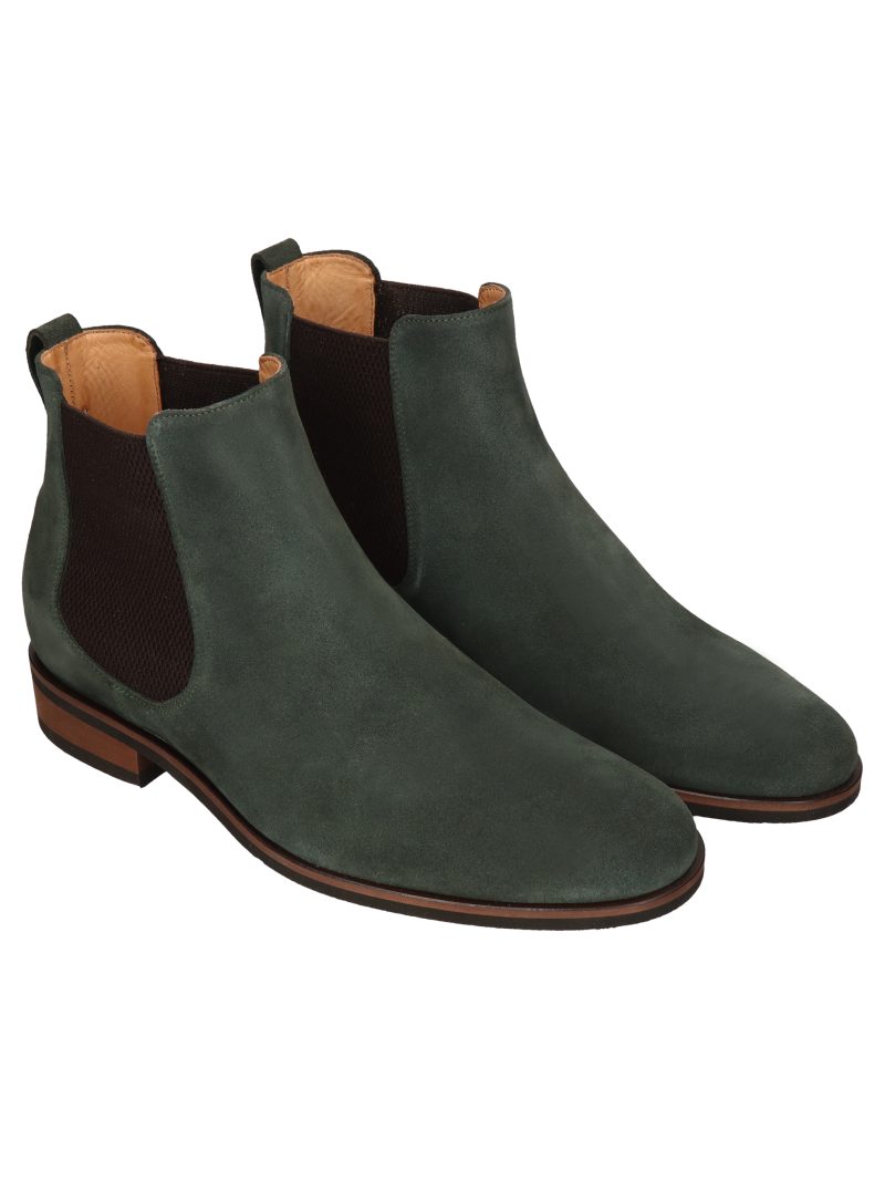 Green elevator chelsea boots Brus II +7 cm, Conhpol, Konopka Shoes