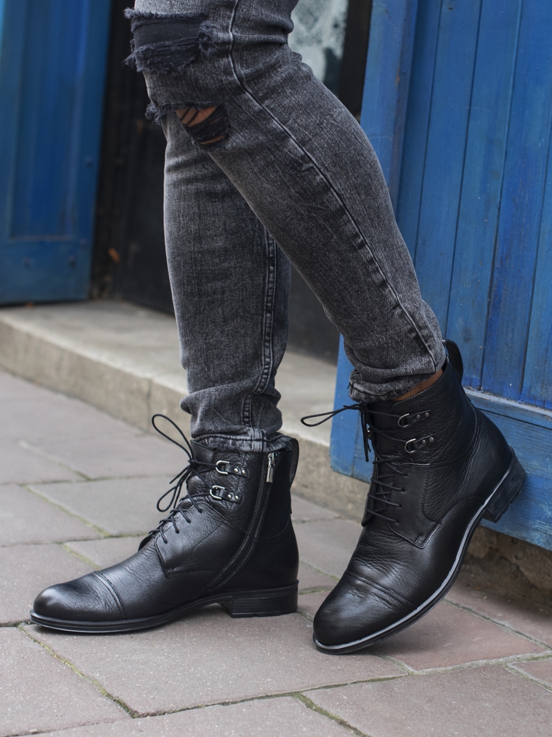Black ankle boots Amadeus, Conhpol, Konopka Shoes