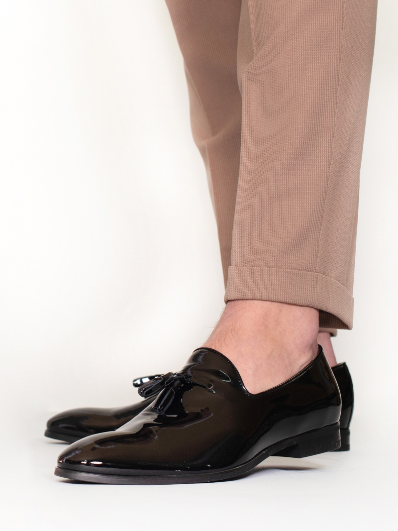 Black loafers Georg, Conhpol - Polish production, Loafers and moccasins, CE6274-01, Konopka Shoes
