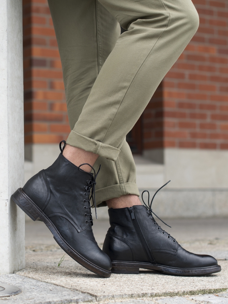 Black boots Davide, Conhpol - Polish production, Boots, CE6215-02, Konopka Shoes