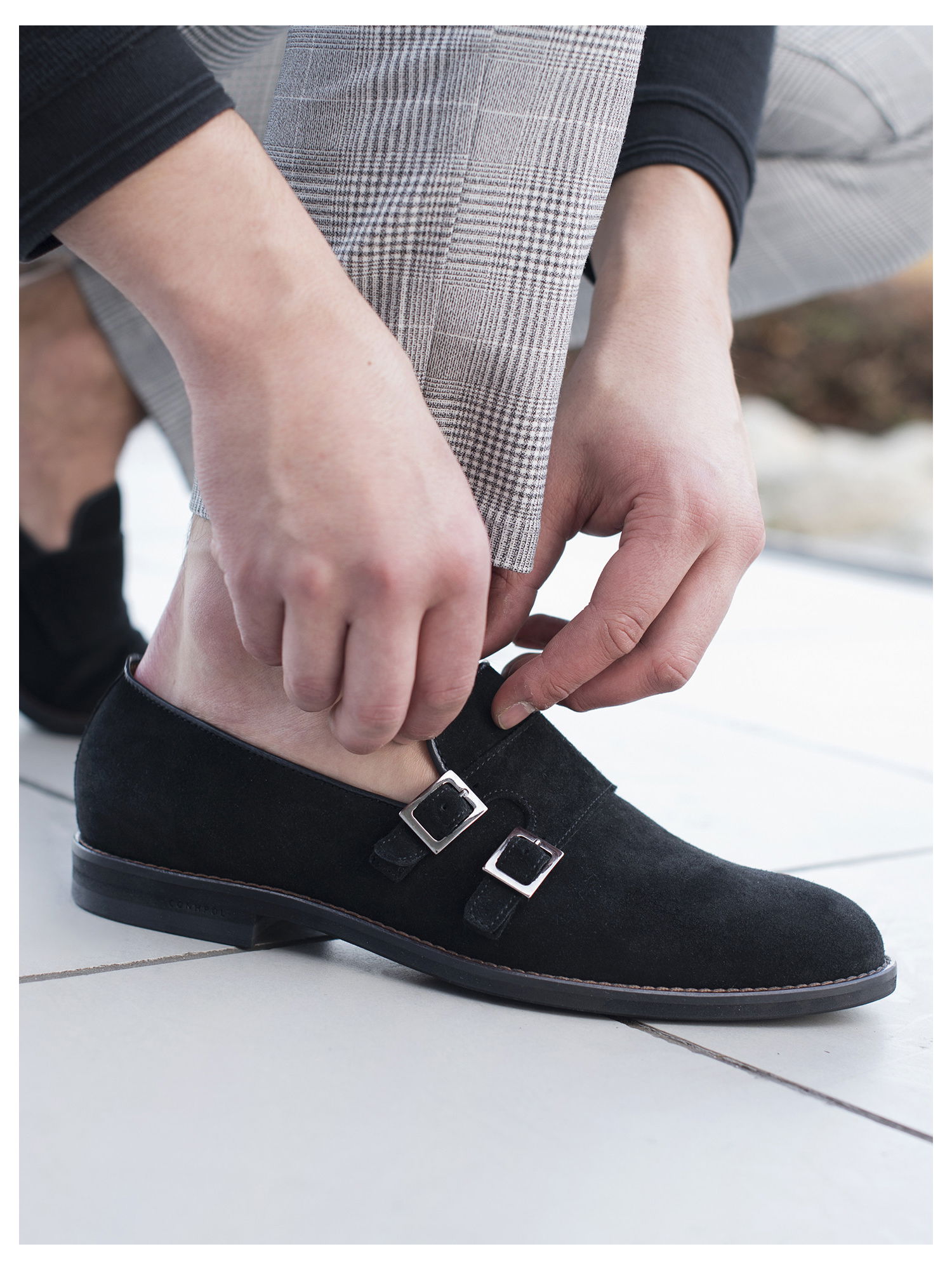 Black casual loafes Lorenzo, Conhpol polish production, Loafers