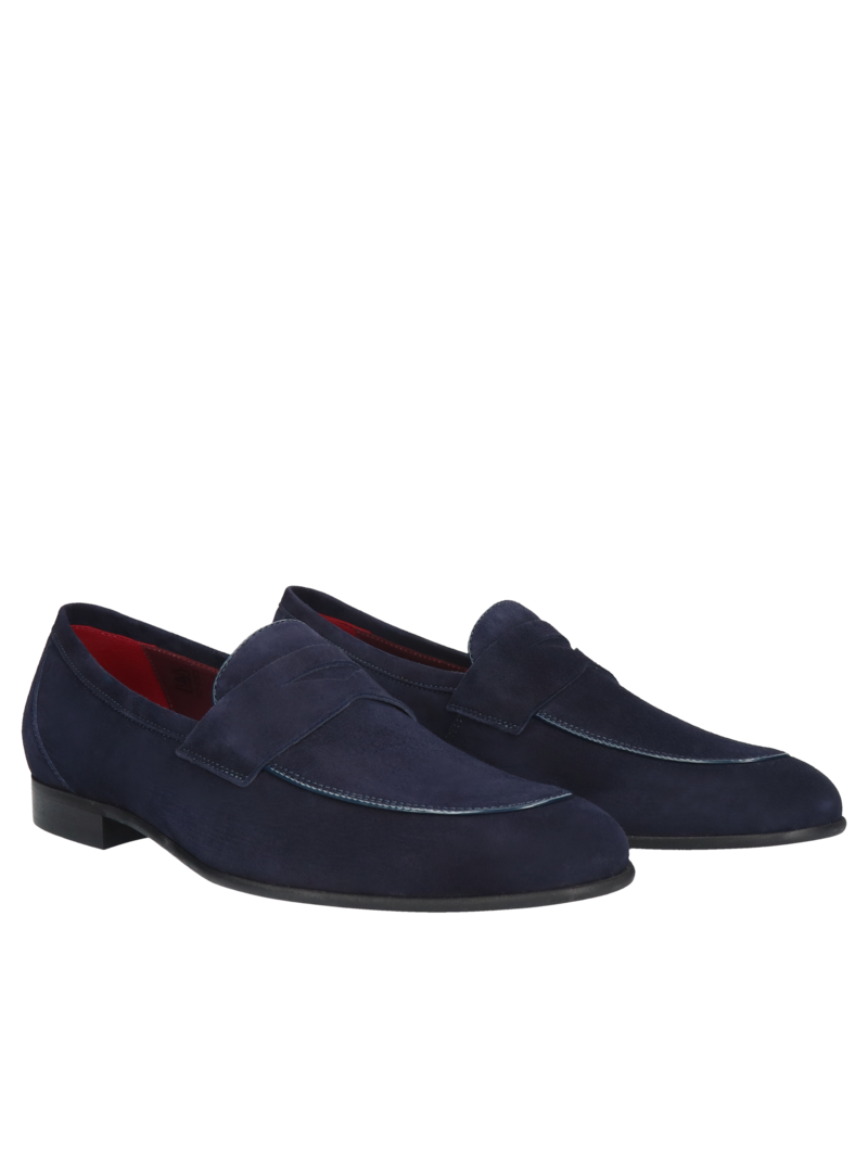 Navy blue loafers Hugo, Conhpol, Konopka Shoes