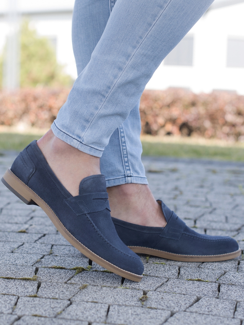 Navy blue loafers Teo, Conhpol, Konopka Shoes