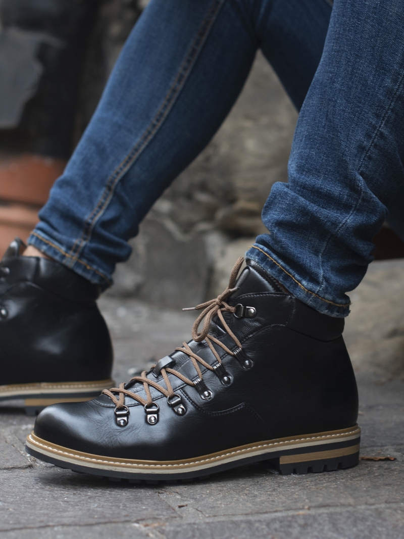 Black boots Olivier, Conhpol - Polish production, Boots, CE6140-01, Konopka Shoes
