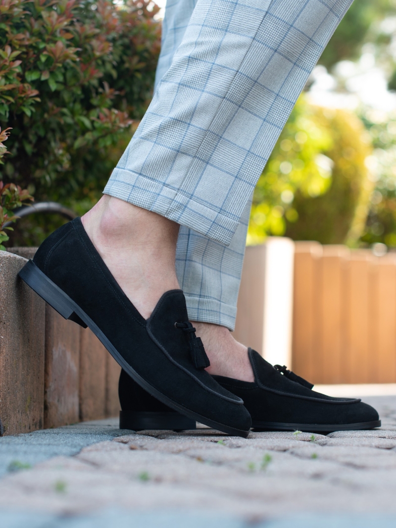 Black casual loafers Hugo, Conhpol - polish production, CE6194-04, Loafers and moccasins, Konopka Shoes