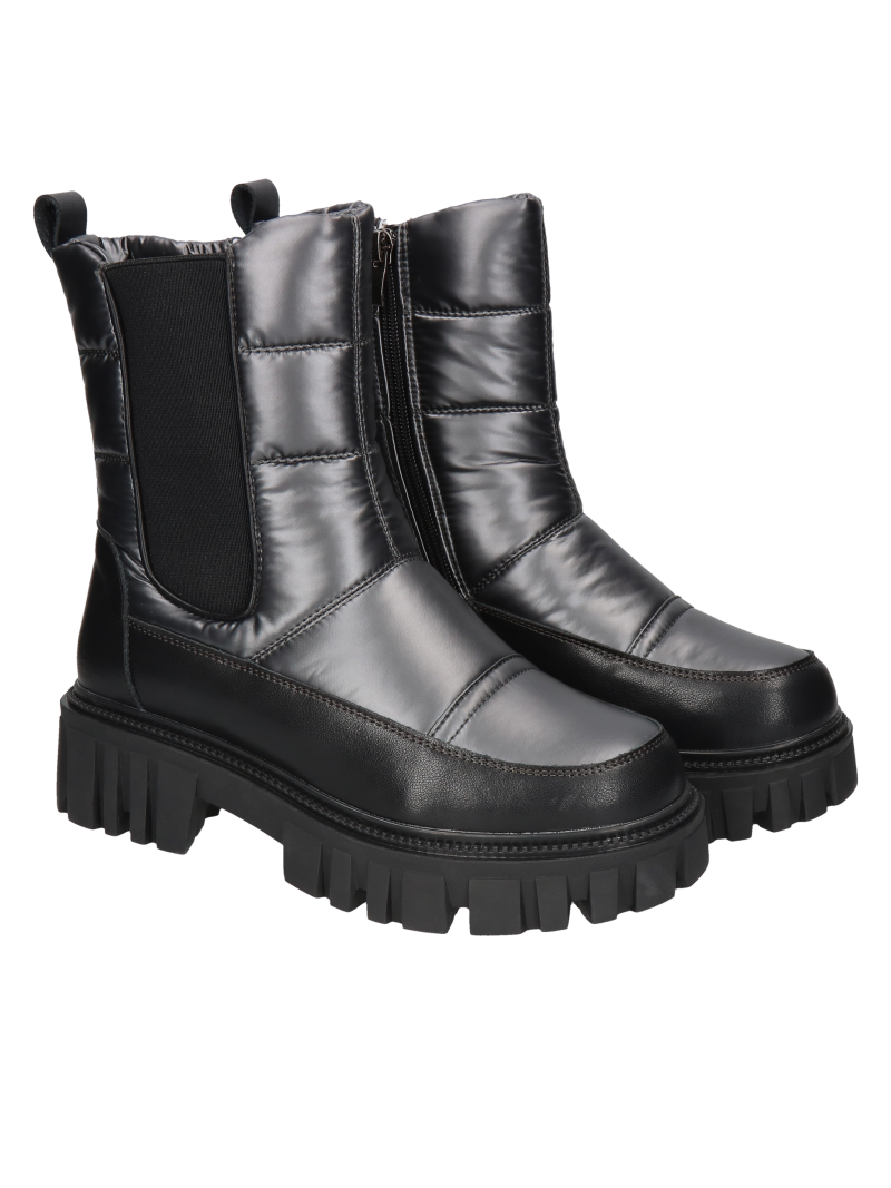 Black snow boots Cora, Chelsea boots, HK0139-01, Konopka Shoes