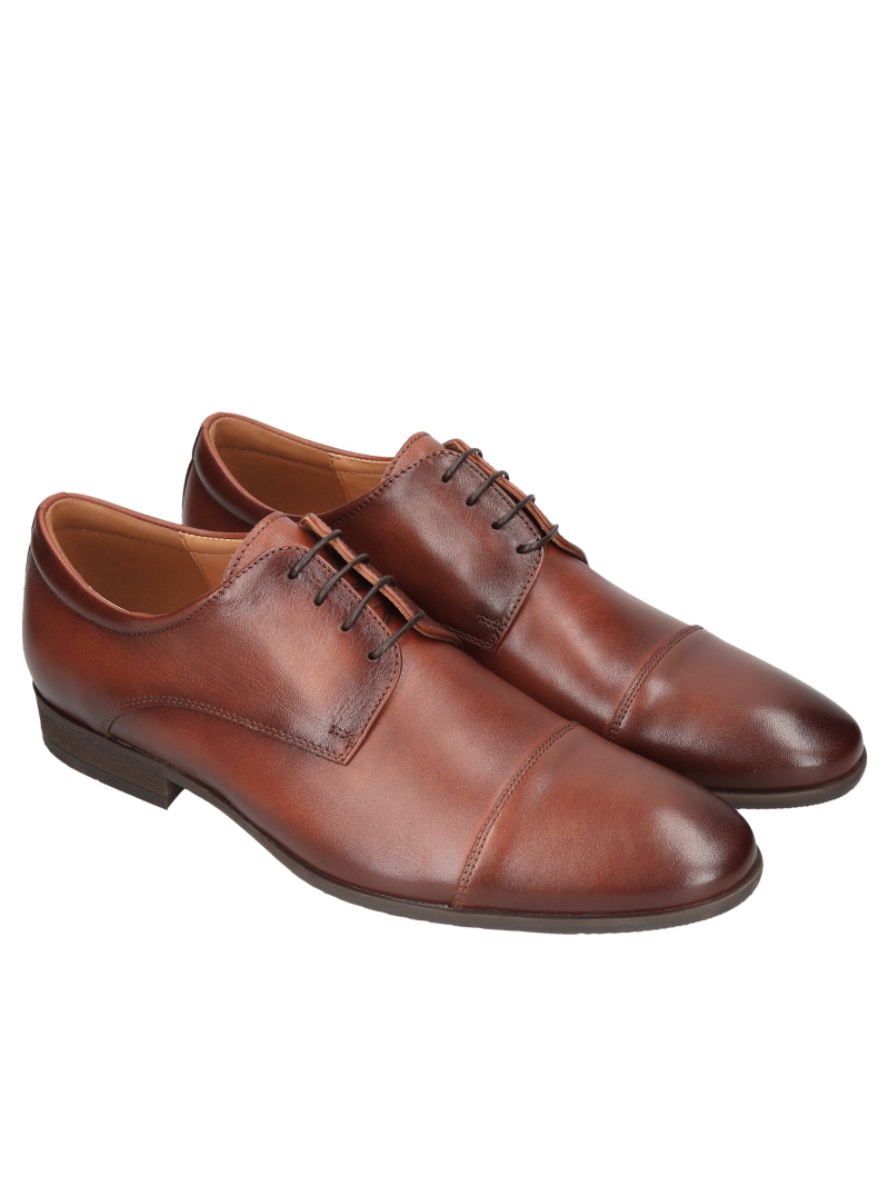 Brown shoes Jacob, Conhpol - Polish production, Derby, CE6337-02, Konopka Shoes