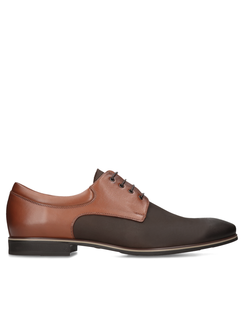 Brown casual, shoes Jacob, Conhpol - Polish production, Derby, CE6335-01, Konopka Shoes