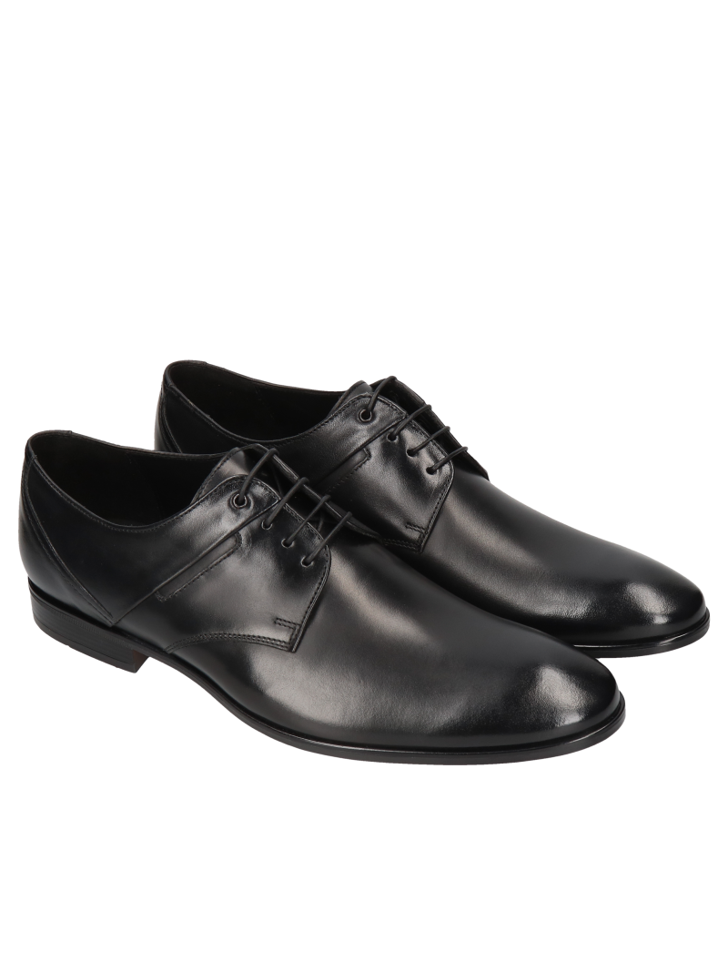 Black shoes Jacob, Conhpol - Polish production, Derby, CE6191-02, Konopka Shoes