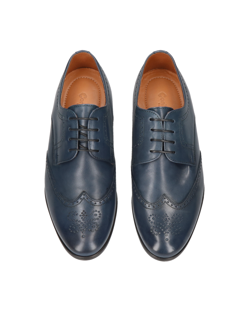 Navy blue elevator shoes Dustin +7 cm, Conhpol, Konopka Shoes