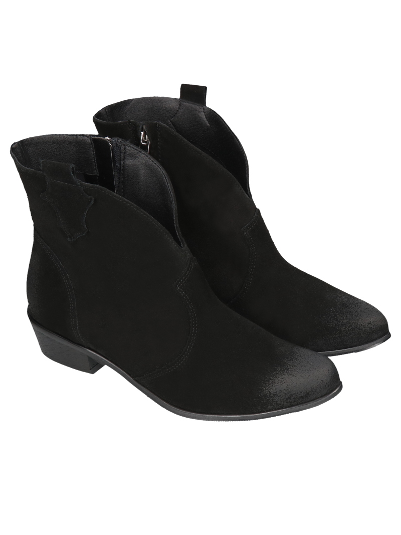 Black cowboy boots Matilde, Cowgirl boots, DU0010-03, Konopka Shoes