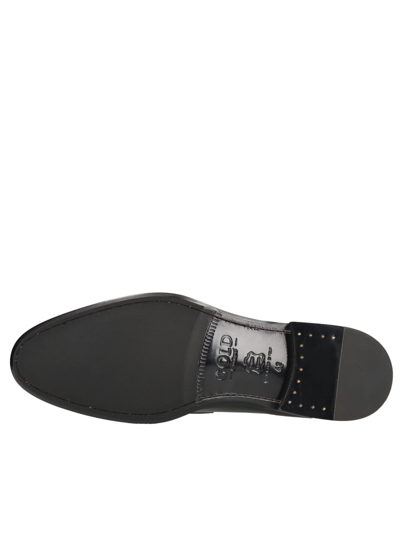 Elegant slip-on men's shoes made of premium grain leather, GOLD COLLECTION