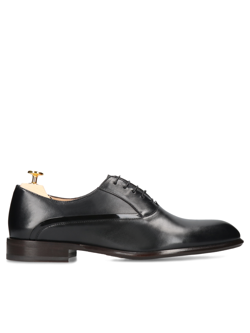 Black shoes William - Gold Collection, Conhpol - Polish production, Oxfordy, CG3524-01, Konopka Shoes