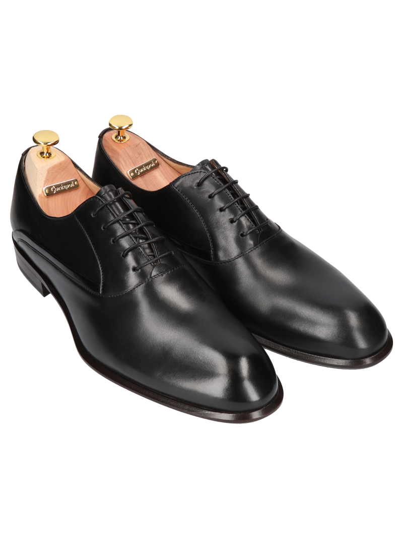 Black shoes William - Gold Collection, Conhpol - Polish production, Oxfordy, CG3524-01, Konopka Shoes