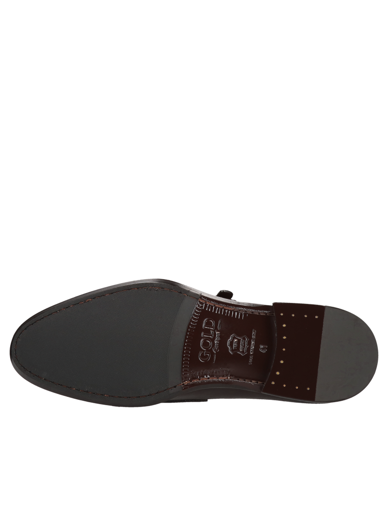 Exclusive men's full grain leather shoes William with natural hair nose