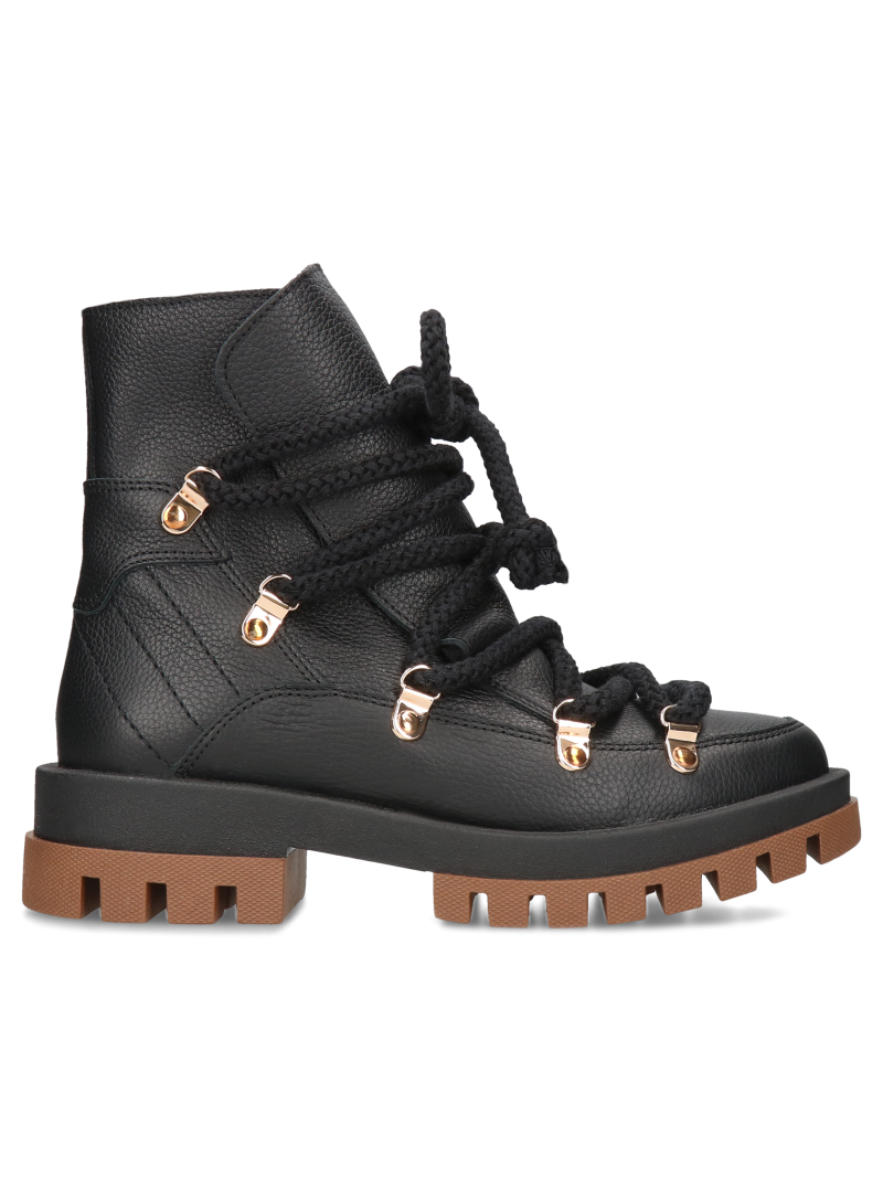 Black boots Kari, Kampa - Polish production, Biker & worker boots, KK0002-02, Konopka Shoes
