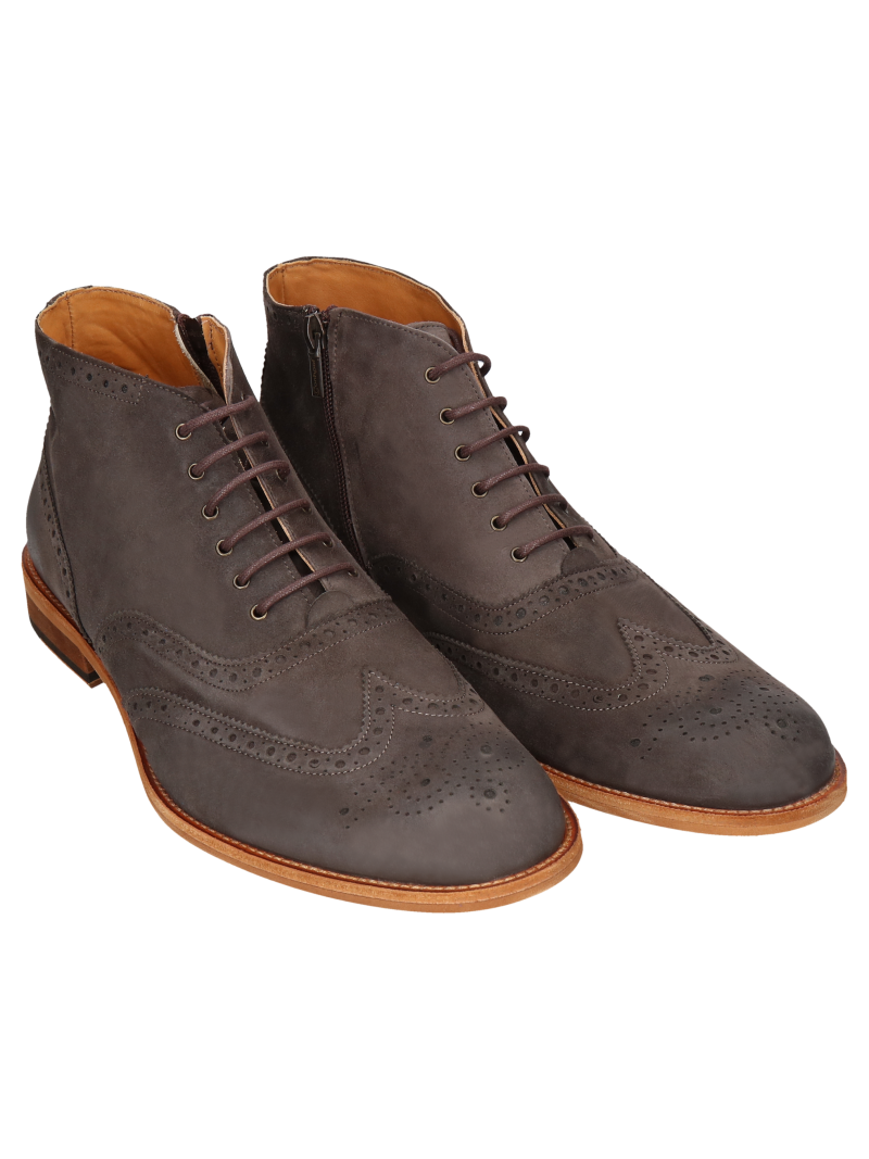 Grey boots Tomy II, Conhpol - Polish production, Boots, CE0360-01, Konopka Shoes