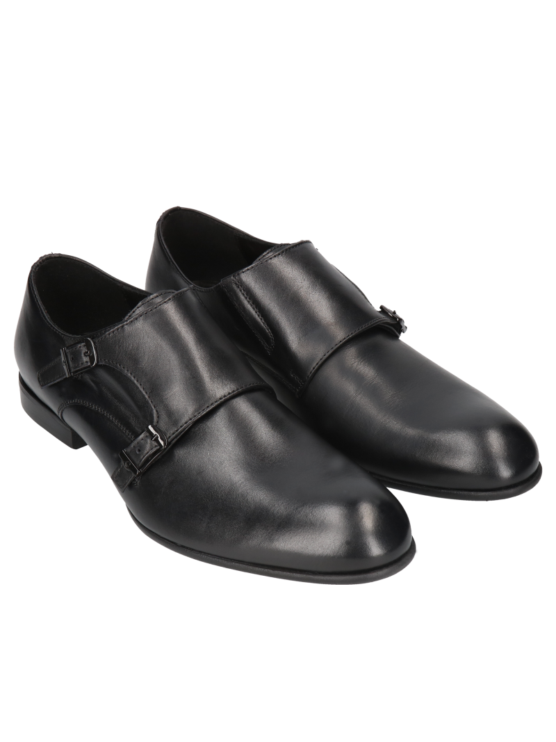 Black Shoes William, Conhpol - Polish production, CE4625-01, Monks, Konopka Shoes