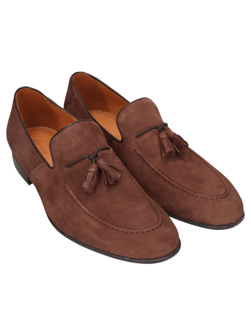 Brown casual loafers Hugo, Conhpol - polish production, CE5511-06, Loafers and moccasins, Konopka Shoes