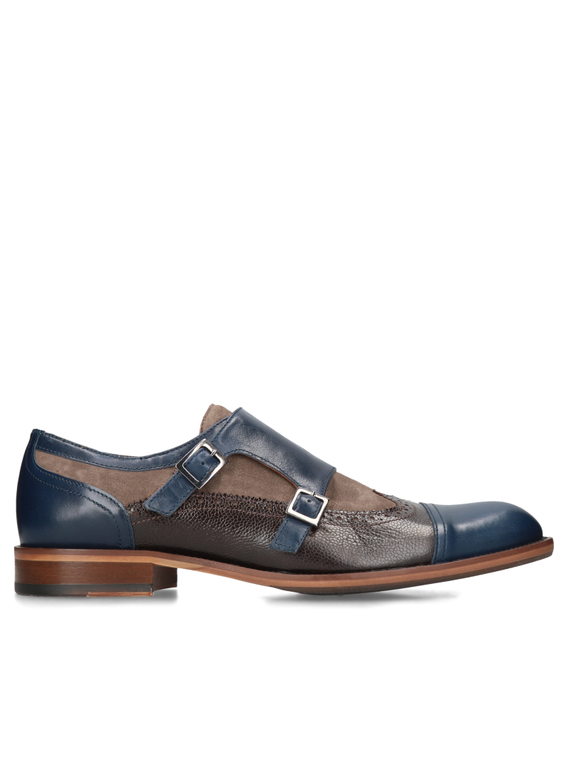 Brown and navy blue monk Tomy, Conhpol, Konopka Shoes