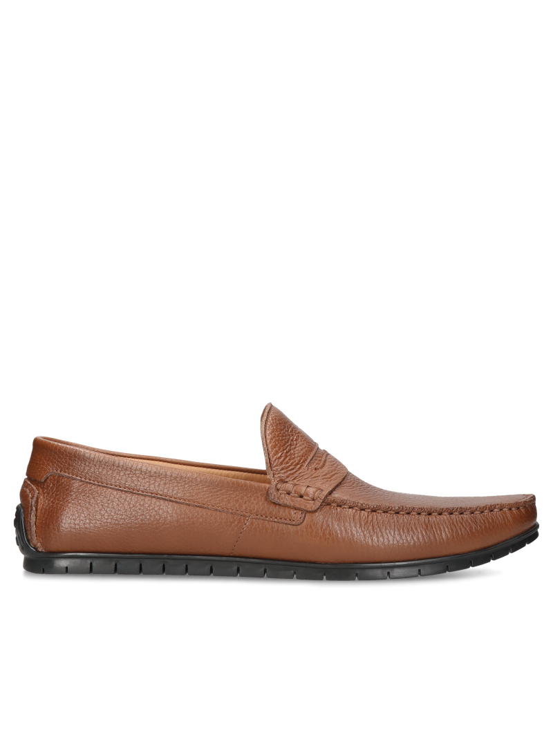 Brown moccasins Federico, Conhpol Dynamic - Polish production, SD2663-01, Loafers and moccasins, Konopka Shoes