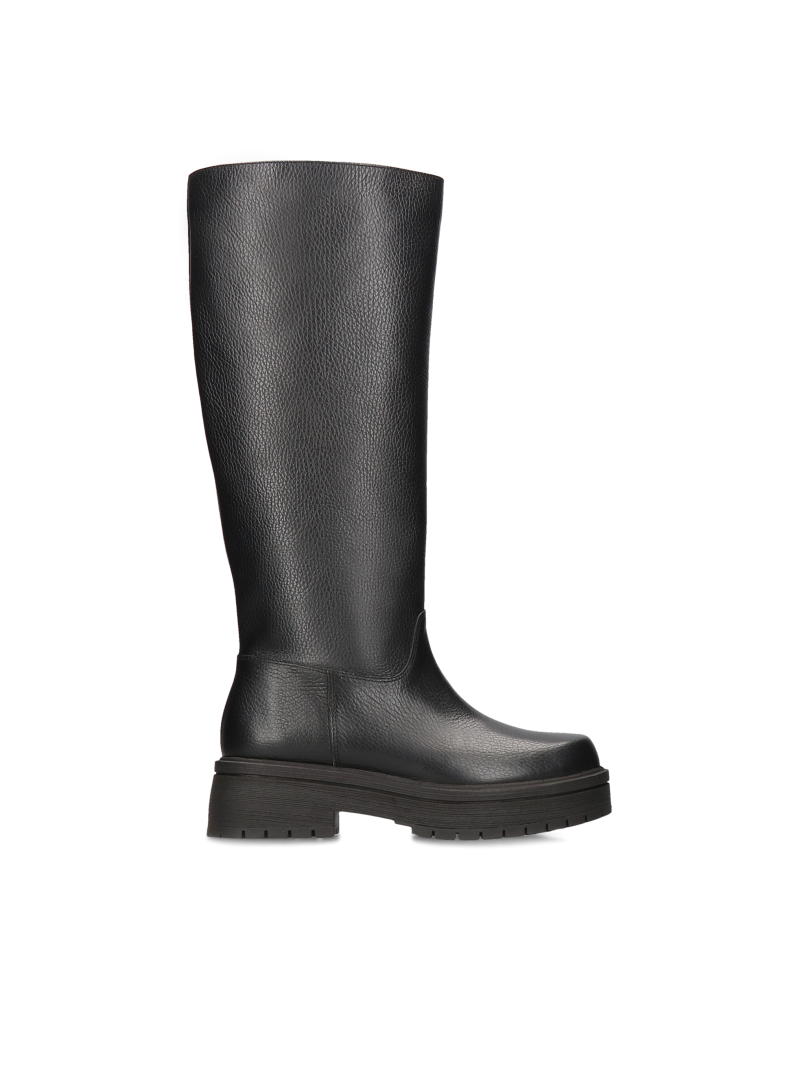 Black boots Daimosa, Conhpol Bis - Polish production, Knee high boots, BI5736-02, Konopka Shoes