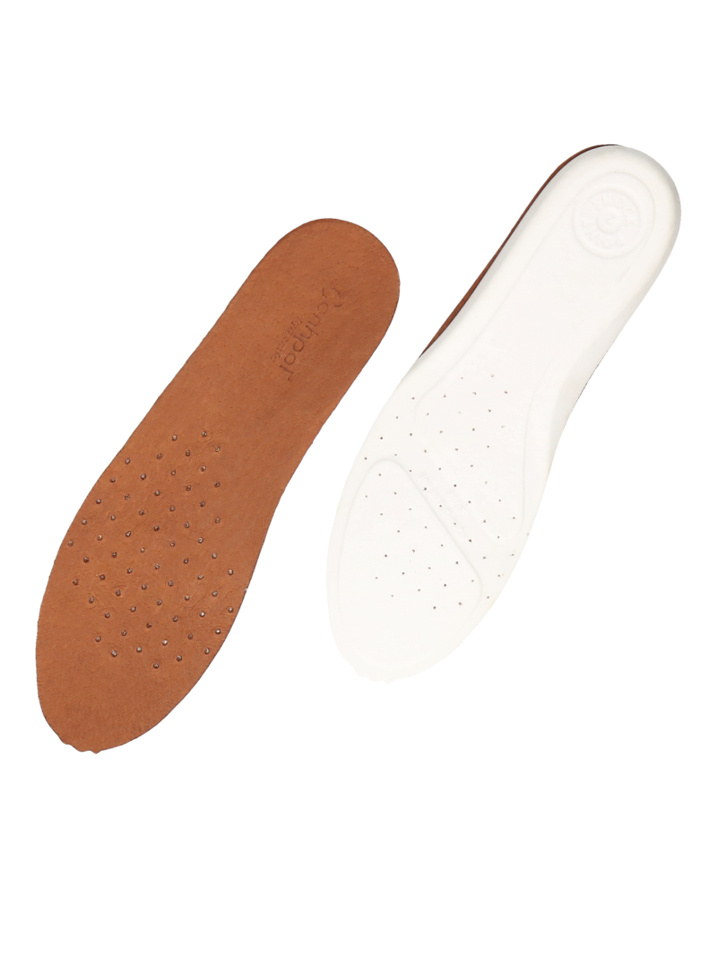 Beige insoles for natural leather shoes, Konopka Shoes