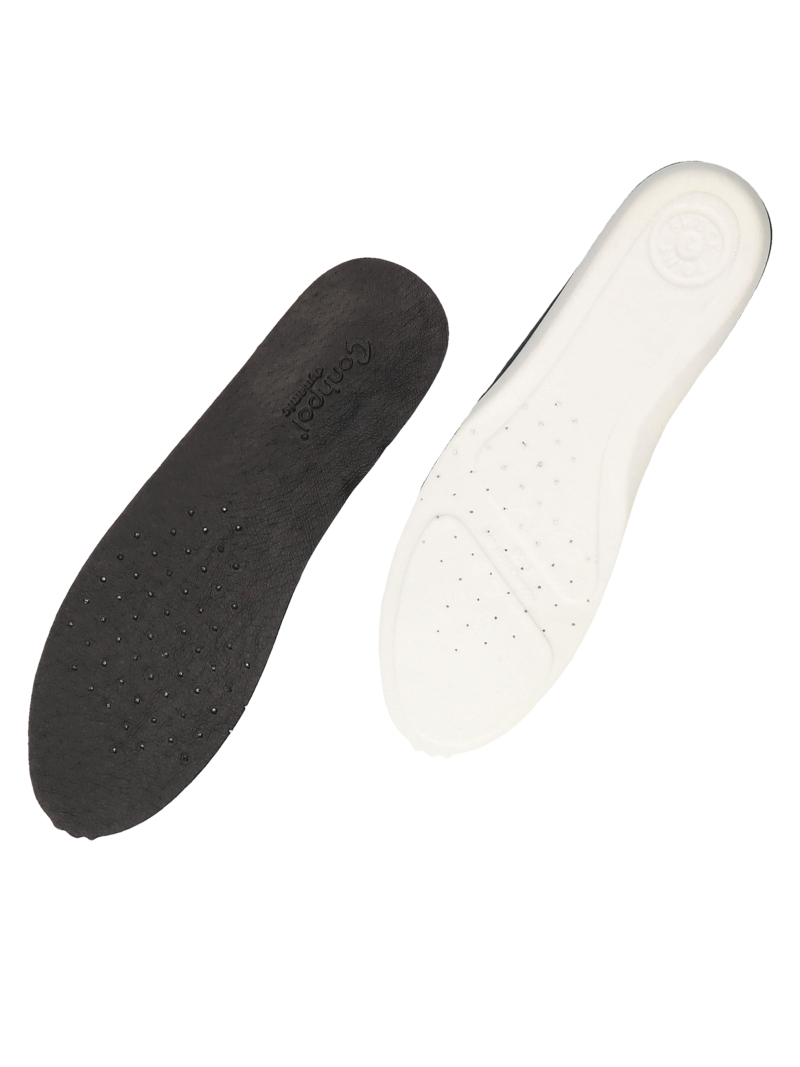 Black insoles made of natural grain leather, DO0100-03, Konopka Shoes