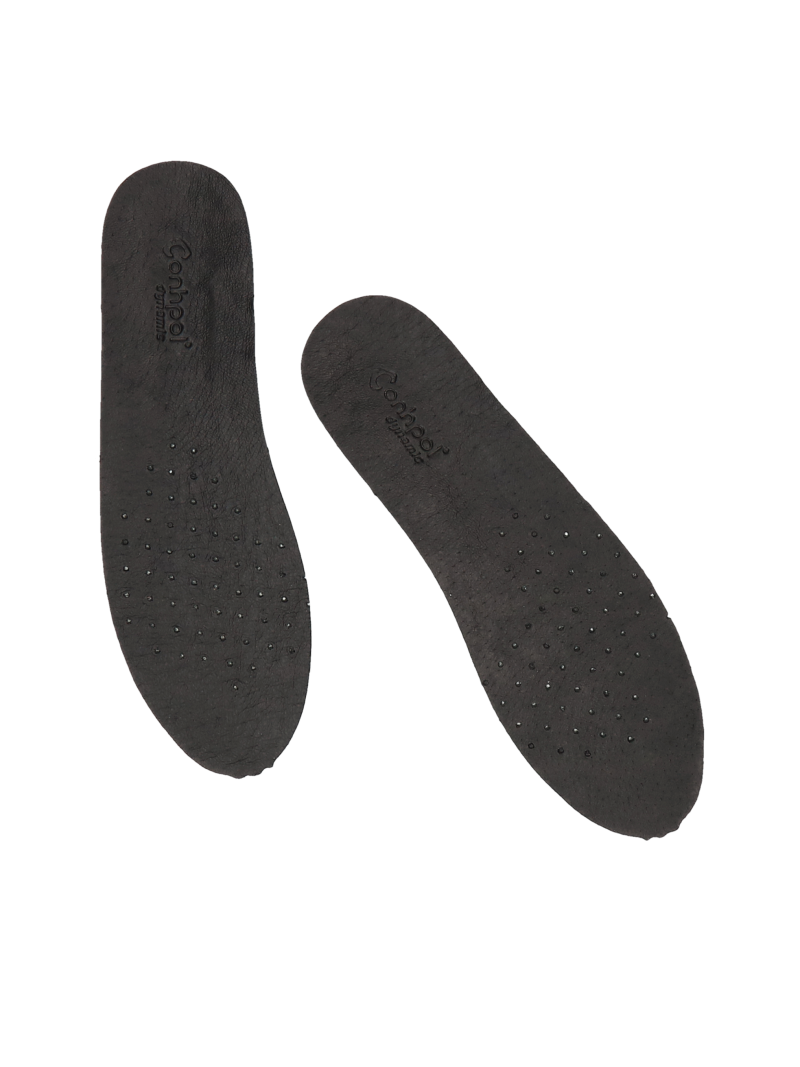 Black insoles made of natural grain leather, DO0100-03, Konopka Shoes
