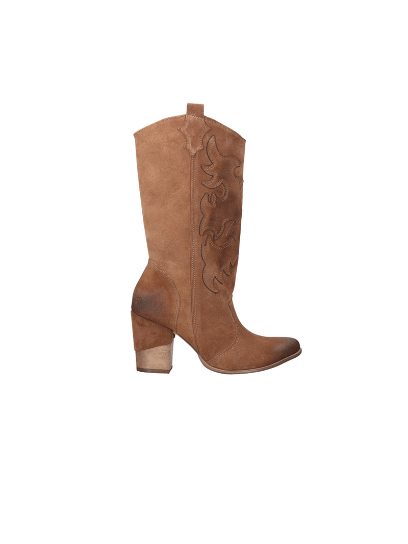 Brown cowboy boots Agathe, Exquisite, Cowgirl boots, DU000901, Konopka