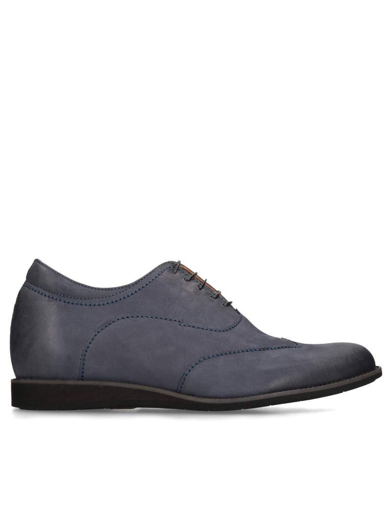 Navy blue elevator shoes Bruce +7 cm, Conhpol, Konopka Shoes