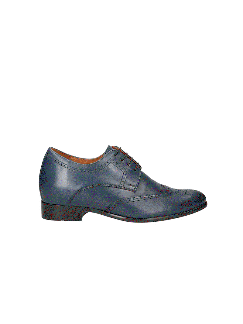 Navy blue elevator shoes Dustin +7 cm, Conhpol, Konopka Shoes