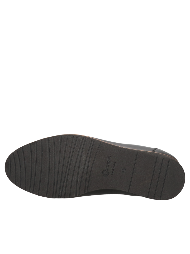 Black casual elevator shoes, men's full grain leather shoes, Conhpol, Konopka Shoes