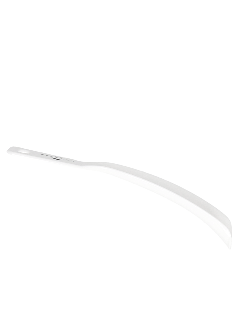 White plastic shoe spoon, Konopka Shoes