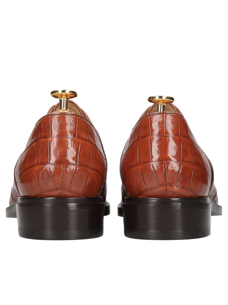 Brown shoes Harry - Gold Collection, Conhpol - Polish production, Derby, CG0264-01, Konopka Shoes