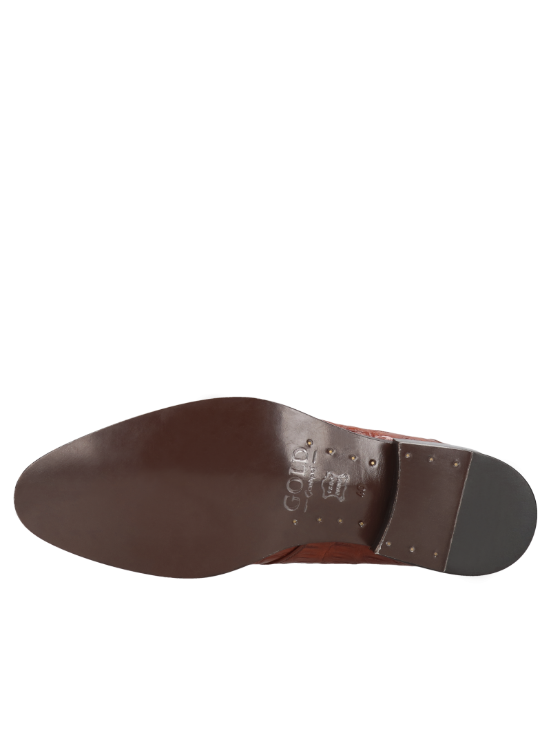 Brown shoes Harry - Gold Collection, Conhpol - Polish production, Derby, CG0264-01, Konopka Shoes