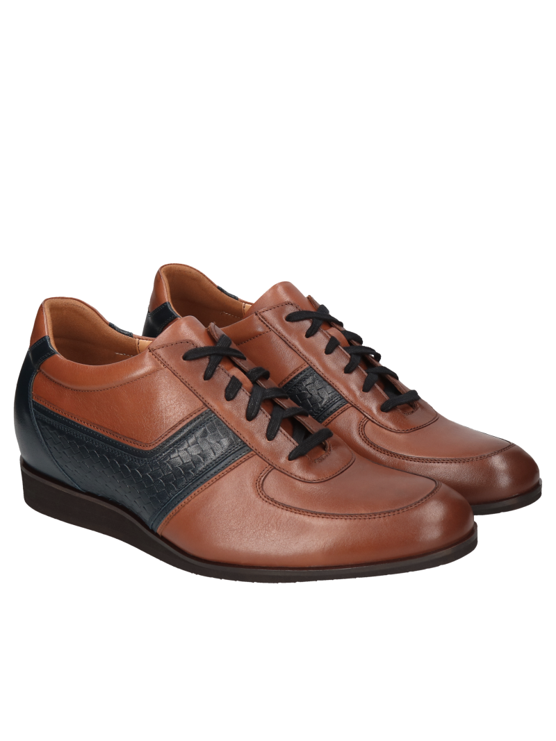 Brown & navy blue shoes Wolter, Conhpol - Polish production, Shoes, CH0463-07, Konopka Shoes