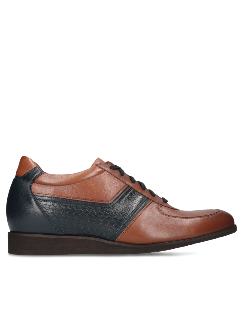 Brown & navy blue shoes Wolter, Conhpol - Polish production, Shoes, CH0463-07, Konopka Shoes
