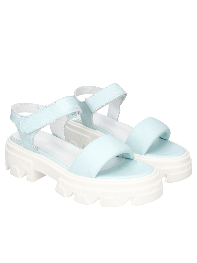 Blue sandals Ruth, Conhpol Bis - Polish production, Sandals, BI5747-01, Konopka Shoes