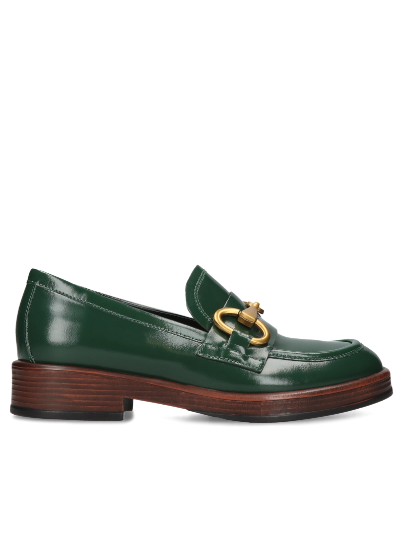 Green moccasin Muriel, Visconi, Moccasins & loafers, VS0008-01, Konopka Shoes