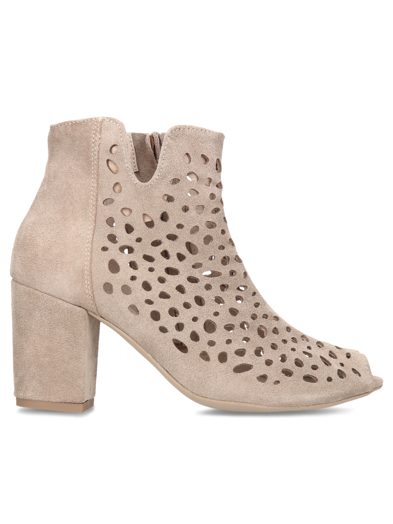 Beige boots Ursula, Ankle boots, DU0015-01, Konopka Shoes