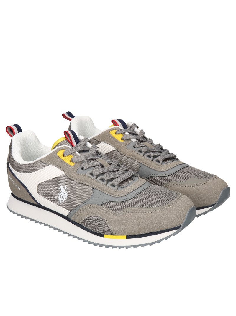 Grey sneakers U.S. Polo Assn, U.S. Polo Assn., Sneakers, US0065-01, Konopka Shoes