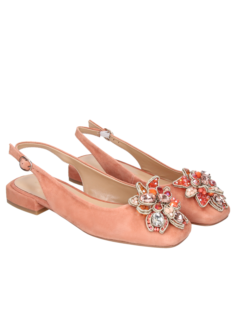 Orange ballerinas Margot, Alma en Pena, Flats shoes, AM0014-01, Konopka Shoes