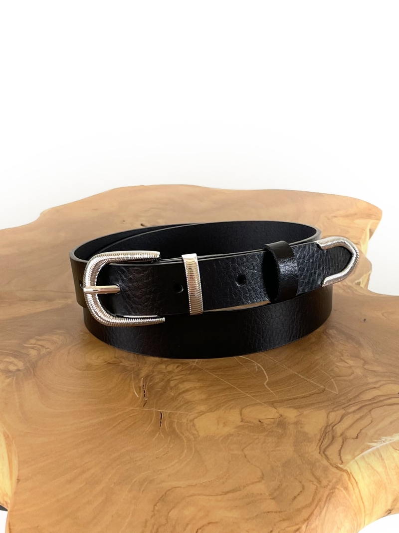 Black women's belt, MZ0015-01, Konopka Shoes