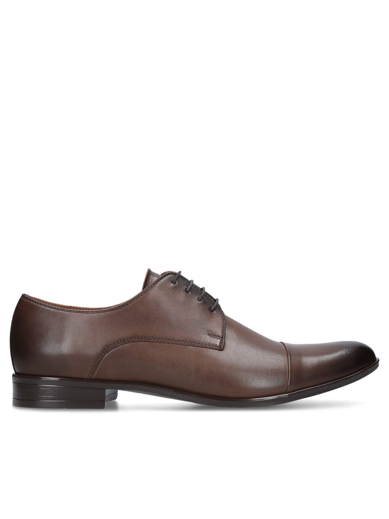Brown shoes Kris, Conhpol - Polish production, Derby, CE6360-01, Konopka Shoes