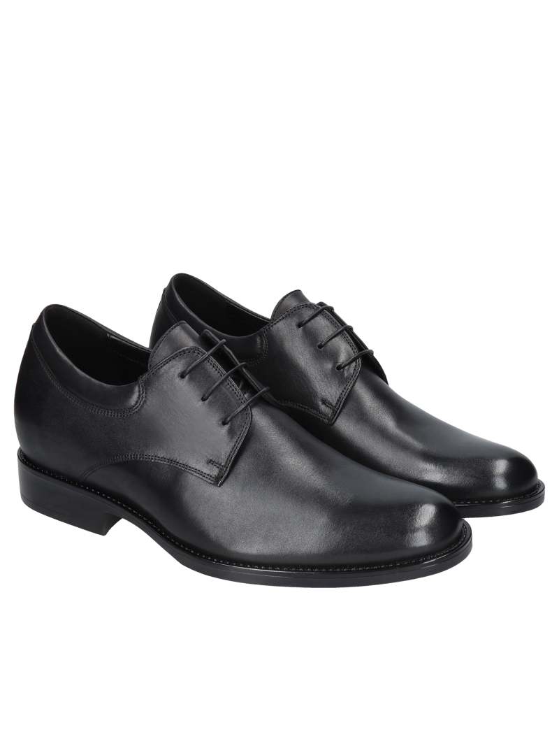 Elegant leather derby, heightening wedding shoes for men