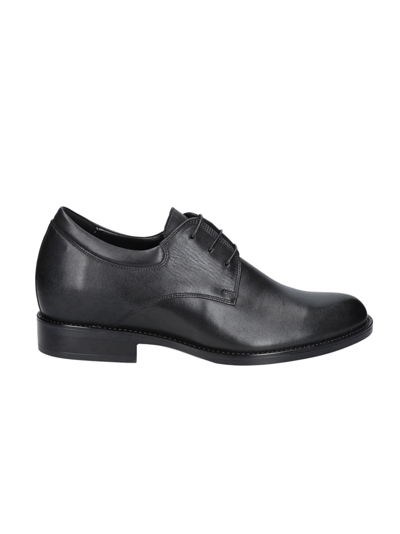 Elegant leather derby, heightening wedding shoes for men